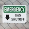 Signmission Gas Shutoff (Down Arrow) With Symbol, 18 in W x Rectangle, Plastic OS-2PACK-EM-P-1218-L-10387 - alternate 7